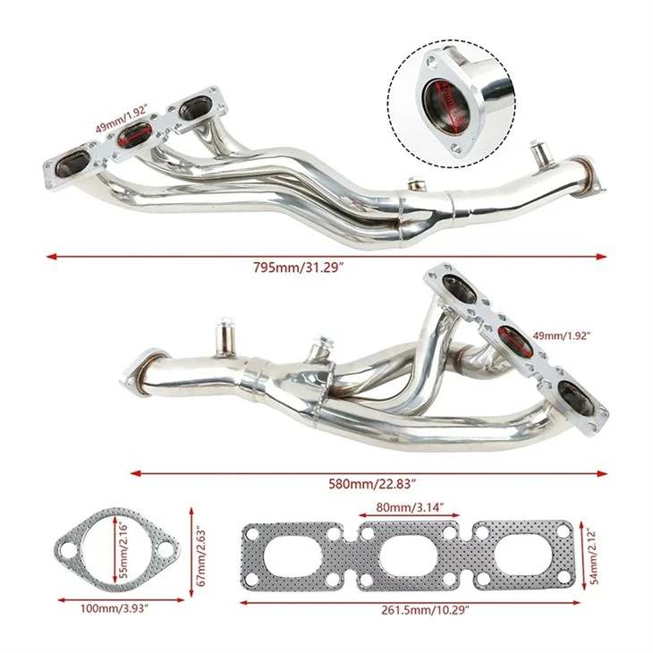 BMW E39 E46 Exhaust Header For M3 M52 M54 Engine 528i 530i 323i 325i 328i 330i Stainless Steel price